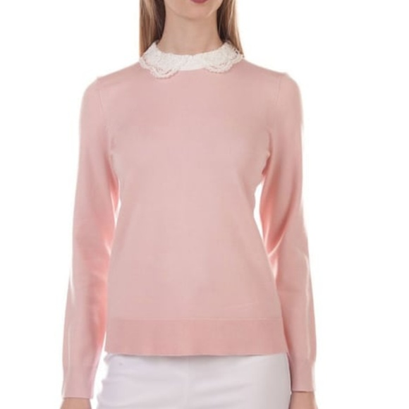 Nwt Cable Gauge Sweater With Doily Lace 